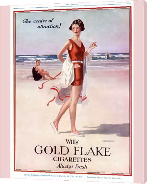 Wills Gold Flake 1920s UK wills smoking cigarettes swimwear womens holidays beaches
