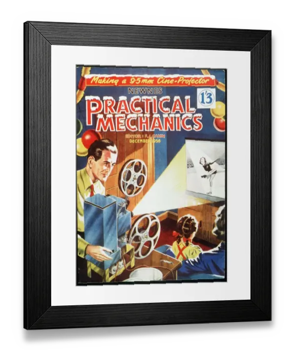 Framed Print : Practical Mechanics 1950s UK cine film magazines Framed Print : Practical Mechanics 1950s UK cine film magazines