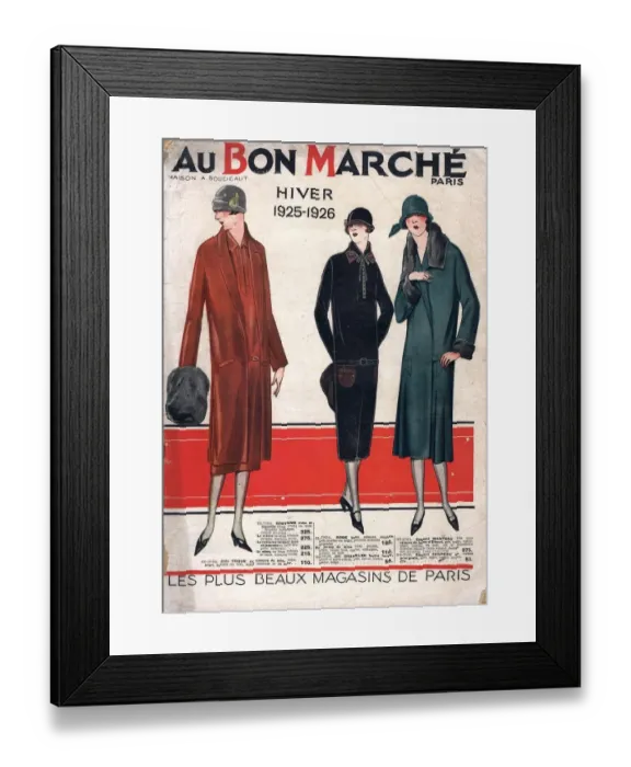 Framed Print : 1924 1920s France catalogues au bon marche womens Framed Print : 1924 1920s France catalogues au bon marche womens