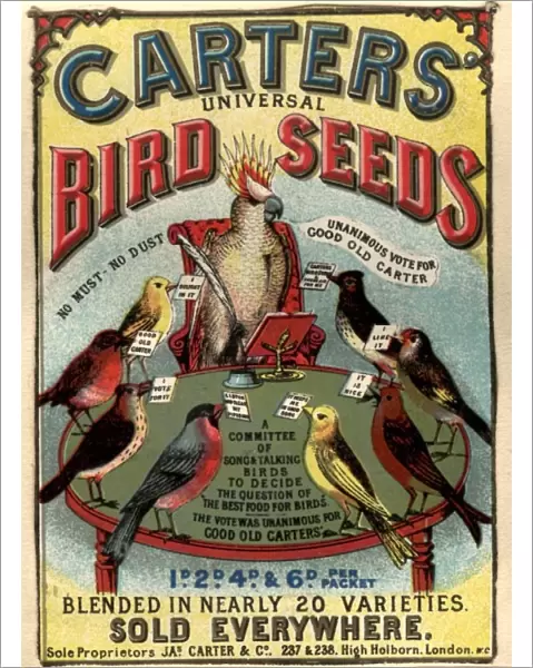 1890s UK carters bird seed birds poetry