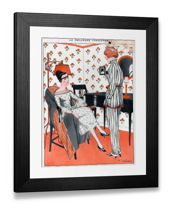 Framed Print : 1920s France La Vie Parisienne Magazine Plate Framed Print : 1920s France La Vie Parisienne Magazine Plate