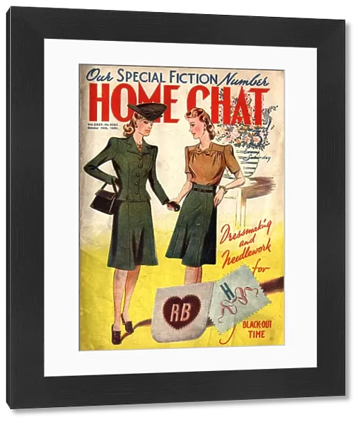 Home Chat 1940s UK women at war make do and mend fashion womens suits dressmaking