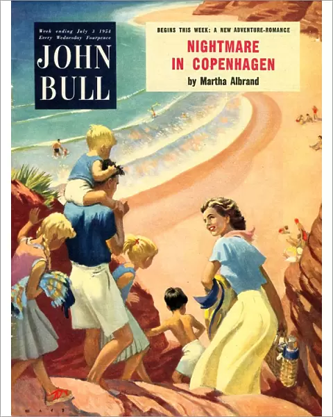 John Bull 1950s UK holidays children beaches seaside sea sand seaside magazines