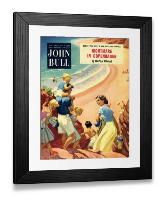 Framed Print : John Bull 1950s UK holidays children beaches seaside sea sand seaside magazines Framed Print : John Bull 1950s UK holidays children beaches seaside sea sand seaside magazines