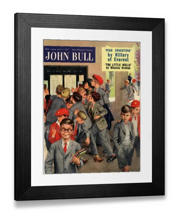 Framed Print : John Bull 1955 1950s UK schools swots exams magazines Framed Print : John Bull 1955 1950s UK schools swots exams magazines