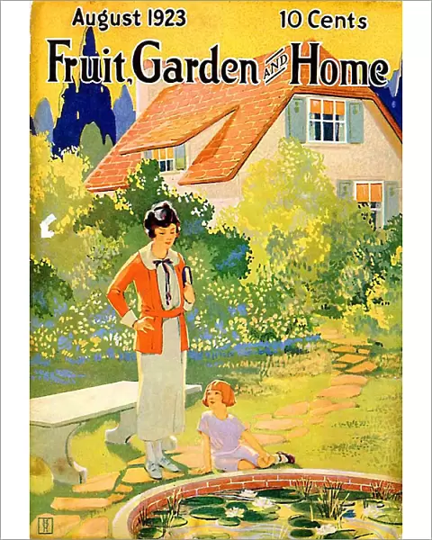 Fruit Garden and Home 1923 1920s USA magazines mothers and daughters gardens ponds