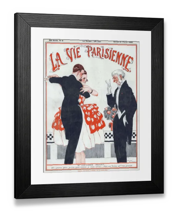 Framed Print : La vie Parisienne 1920 1920s France Rene Vincent magazines mens eveningwear evening Framed Print : La vie Parisienne 1920 1920s France Rene Vincent magazines mens eveningwear evening