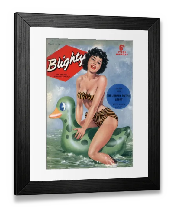 Framed Print : Blighty 1958 1950s UK holidays seaside bikinis rubber rings swimwear swim suits swimming Framed Print : Blighty 1958 1950s UK holidays seaside bikinis rubber rings swimwear swim suits swimming