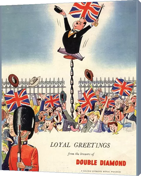 1953 1950s UK double diamond coronation union jack flags