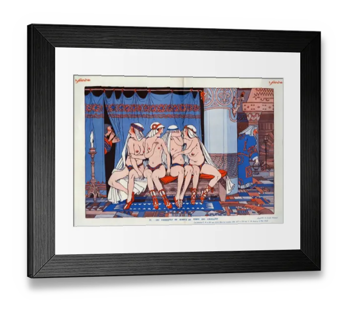 Framed Print : Le Sourire 1930 1930s France erotica harems chastity belts keys illustrations Framed Print : Le Sourire 1930 1930s France erotica harems chastity belts keys illustrations