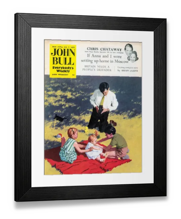 Framed Print : John Bull 1950s UK babies cameras magazines baby