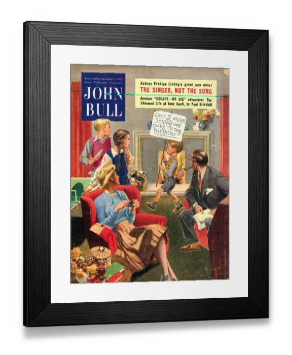 Framed Print : John Bull 1950s UK birthdays magazines Framed Print : John Bull 1950s UK birthdays magazines