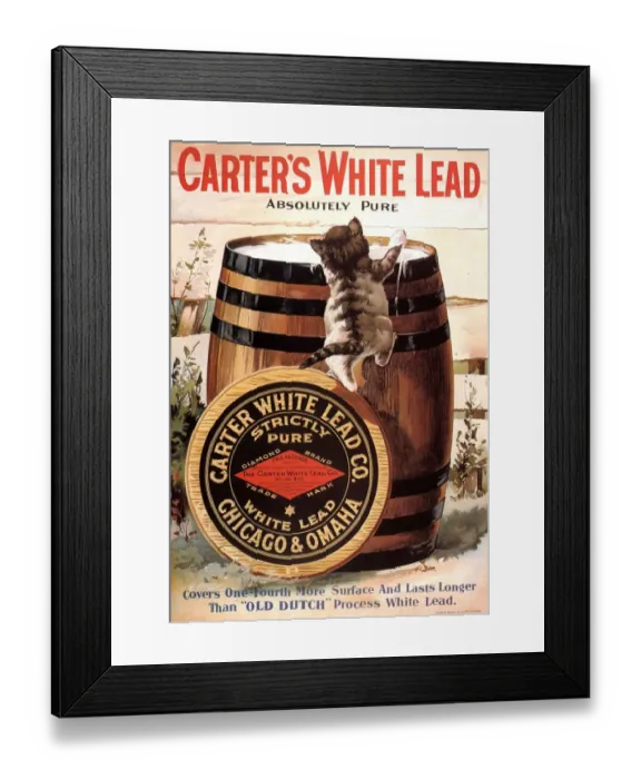 Framed Print : 1910s USA paint carters lead Framed Print : 1910s USA paint carters lead