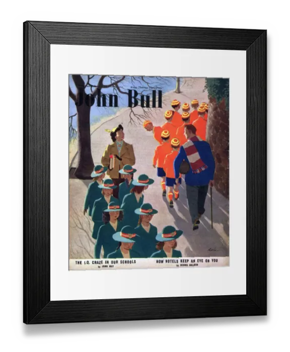Framed Print : John Bull 1950 1950s UK schools magazines teachers