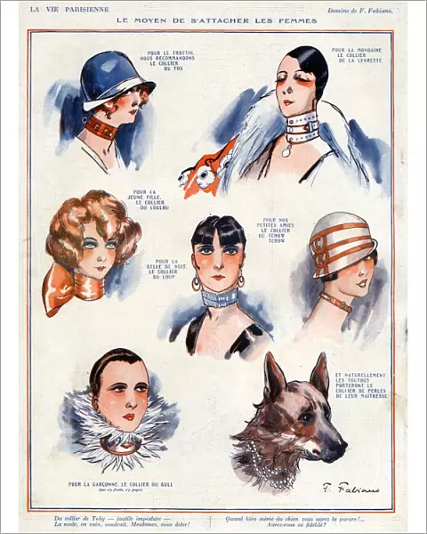 La Vie Parisienne 1924 1850s France F Fabiano illustrations womens hats portraits