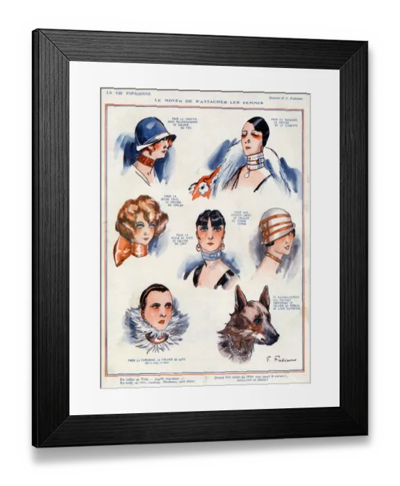 Framed Print : La Vie Parisienne 1924 1850s France F Fabiano illustrations womens hats portraits Framed Print : La Vie Parisienne 1924 1850s France F Fabiano illustrations womens hats portraits