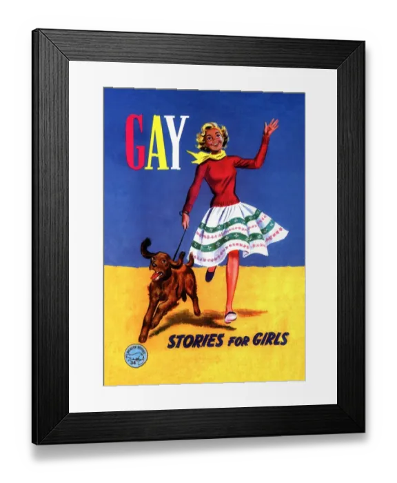 Framed Print : 1950s UK humour gay childrens stories dogs