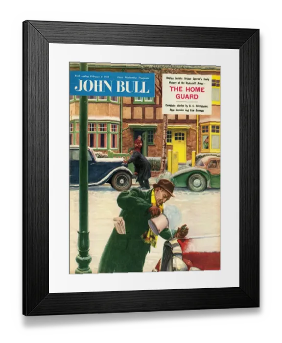 Framed Print : John Bull 1950s UK seasons breakdowns winter ice snow antifreeze magazines cars Framed Print : John Bull 1950s UK seasons breakdowns winter ice snow antifreeze magazines cars