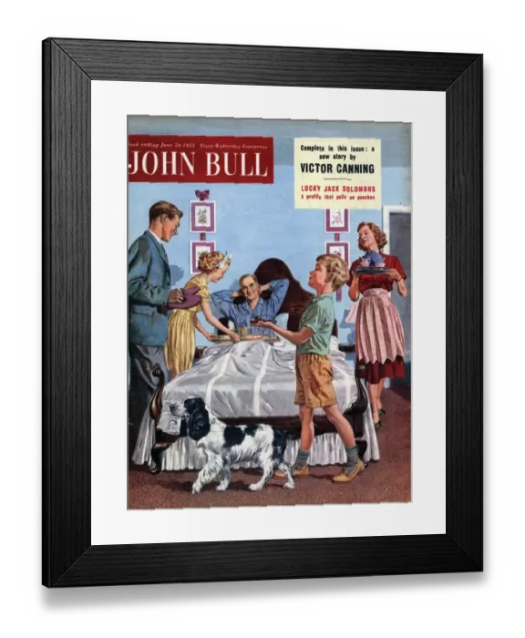 Framed Print : John Bull 1950s UK fathers day birthdays magazines family Framed Print : John Bull 1950s UK fathers day birthdays magazines family