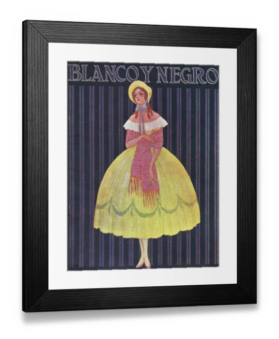 Framed Print : Blanco y Negro 1918 1910s Spain cc womens dresses hats magazines Framed Print : Blanco y Negro 1918 1910s Spain cc womens dresses hats magazines