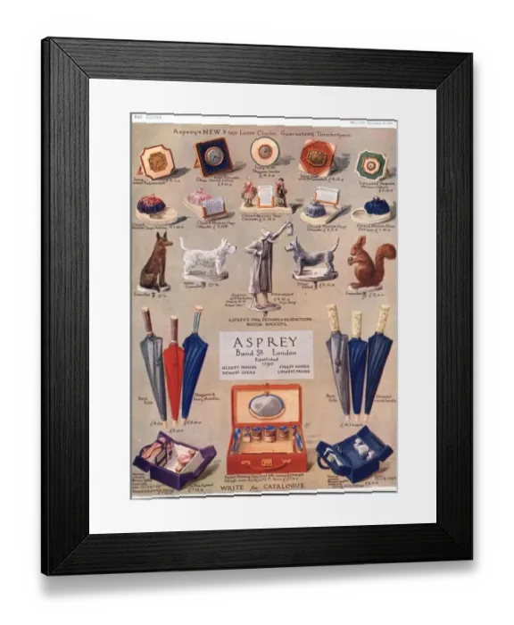 Framed Print : Asprey 1925 1920s UK asprey gifts Framed Print : Asprey 1925 1920s UK asprey gifts
