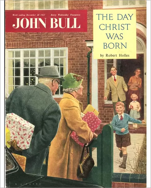 John Bull 1950s UK children grandparents presents grandfather grandpa grandmother