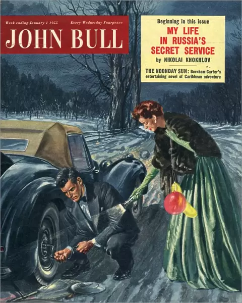 John Bull 1955 1950s UK motoring flat tyre magazines disasters cars