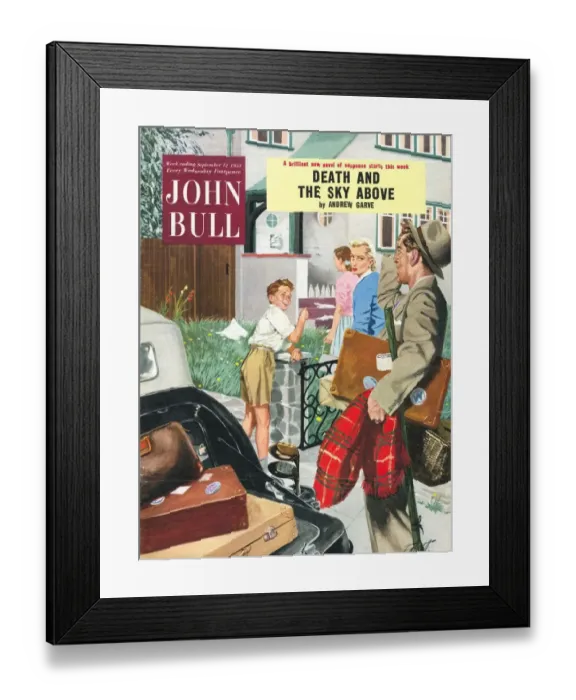 Framed Print : John Bull 1953 1950s UK holidays disasters cancelling milk papers newspapers magazines Framed Print : John Bull 1953 1950s UK holidays disasters cancelling milk papers newspapers magazines
