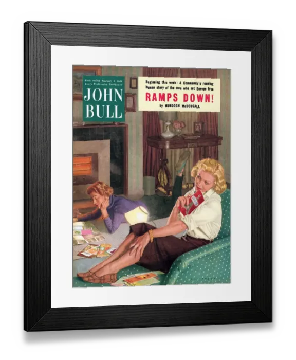 Framed Print : John Bull 1950s UK holidays brochures magazines