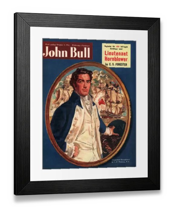 Framed Print : John Bull 1951 1950s UK Hornblower sailors admirals navy ships nautical magazines Framed Print : John Bull 1951 1950s UK Hornblower sailors admirals navy ships nautical magazines