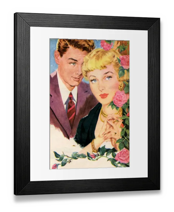 Framed Print : Romance, 1950s, UK Framed Print : Romance, 1950s, UK