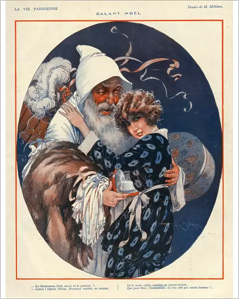 La Vie Parisienne 1924 1920s France Maurice Milliere illustrations Father Christmas