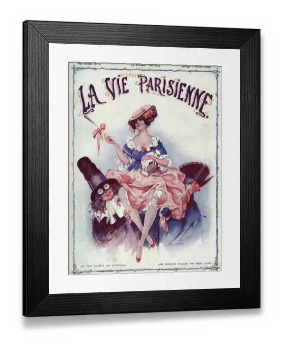 Framed Print : La vie Parisienne 1920 1920s France Leo Fontan magazines masquerade carnivals Little Framed Print : La vie Parisienne 1920 1920s France Leo Fontan magazines masquerade carnivals Little