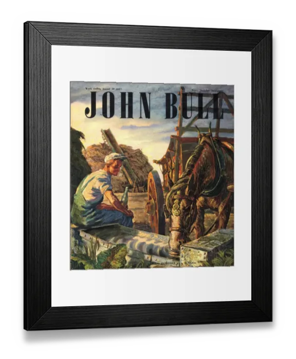 Framed Print : John Bull 1947 1940s UK farms farmers farming magazines Framed Print : John Bull 1947 1940s UK farms farmers farming magazines