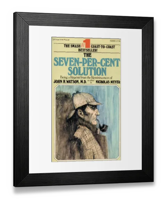 Framed Print : 1950s UK seven per cent solution john h watson nicholas meyer magazines