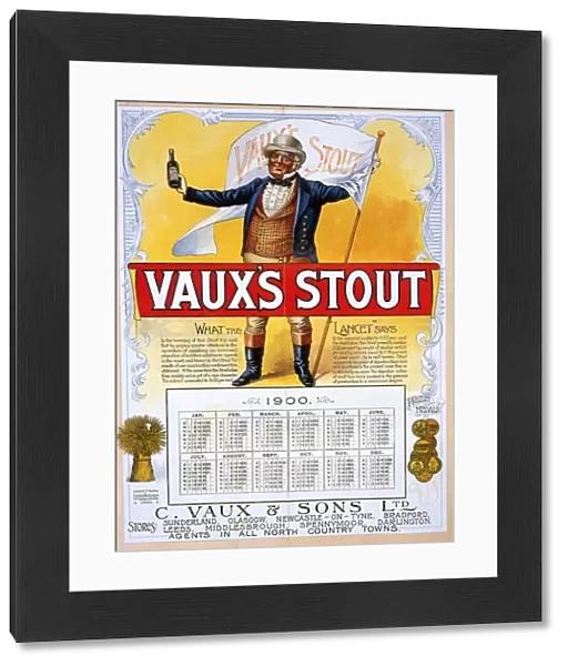 Vauxs 1900 1900s UK Vauxs alcohol beer calendars advert recommended by the Lancet
