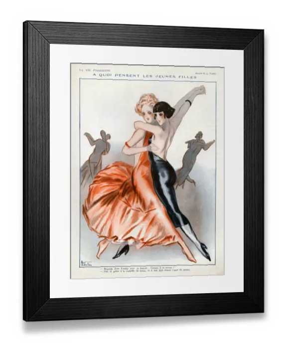 Framed Print : La Vie Parisienne 1931 1930s France cc gay lesbians dancers party Framed Print : La Vie Parisienne 1931 1930s France cc gay lesbians dancers party