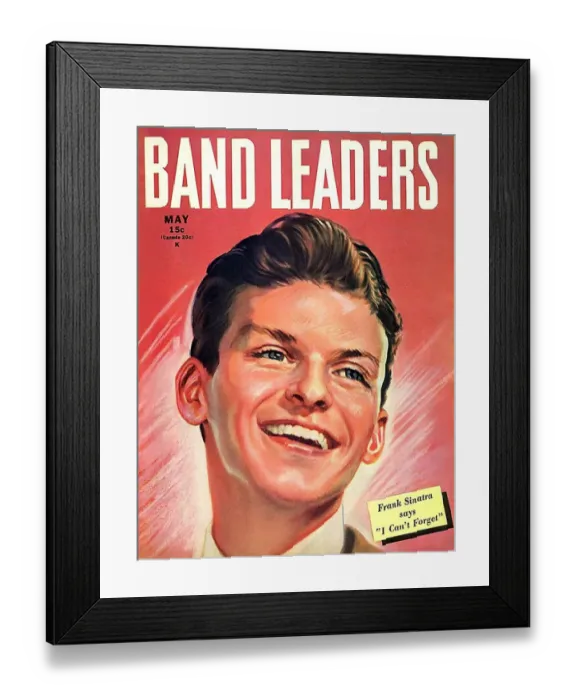 Framed Print : Band Leaders 1945 1940s USA Frank Sinatra magazines portraits maws Framed Print : Band Leaders 1945 1940s USA Frank Sinatra magazines portraits maws