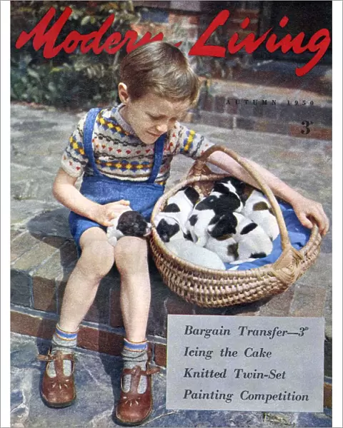 Modern Living 1950 1950s UK magazines dogs puppy puppies