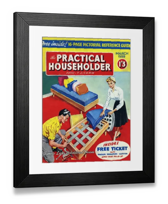 Framed Print : Practical Householder 1957 1950s UK DIY do it yourself home improvement magazines Framed Print : Practical Householder 1957 1950s UK DIY do it yourself home improvement magazines