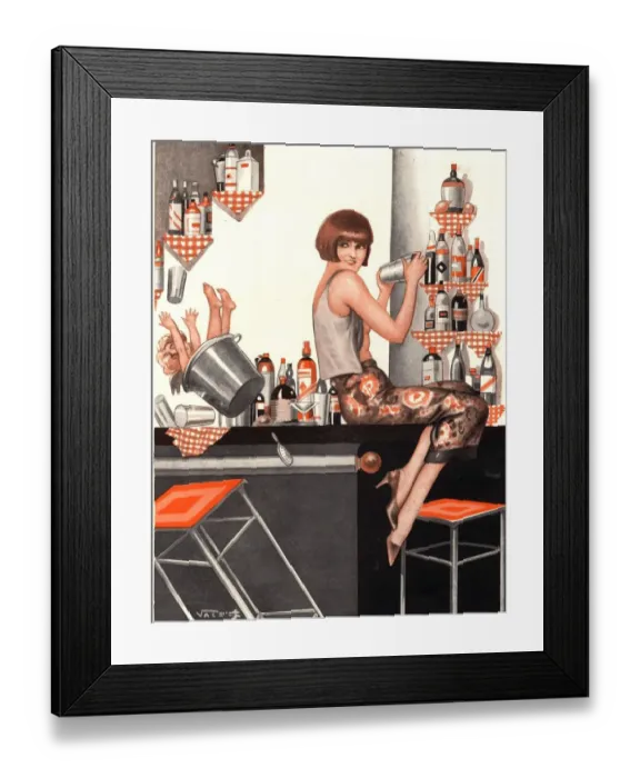 Framed Print : Le Sourire 1920s France womens cocktails magazines Framed Print : Le Sourire 1920s France womens cocktails magazines
