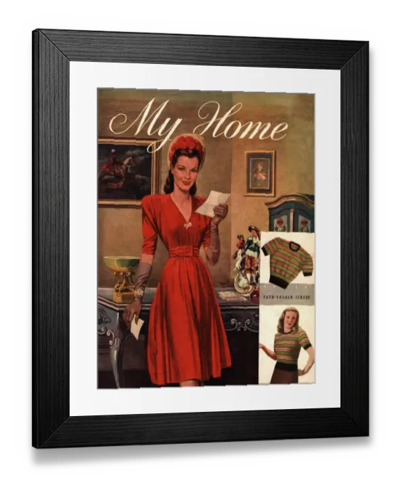 Framed Print : My Home 1947 1940s UK womens magazines Framed Print : My Home 1947 1940s UK womens magazines