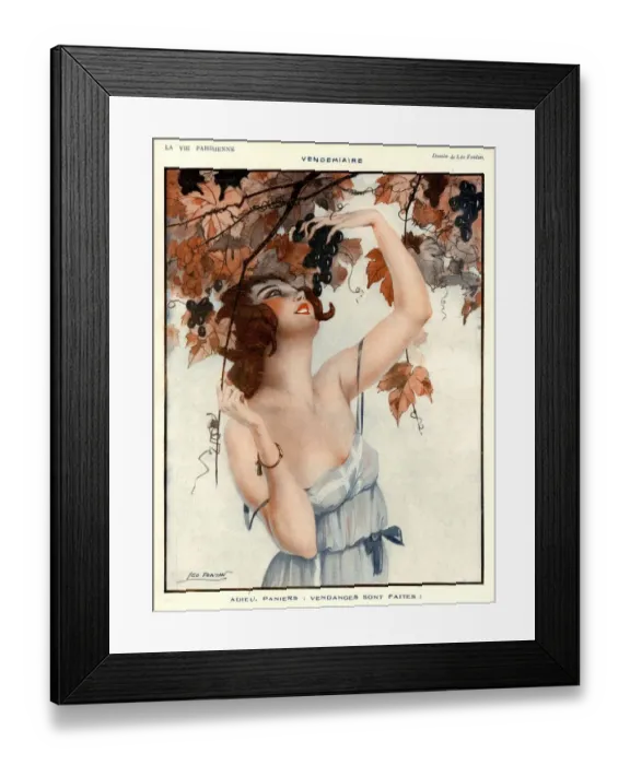 Framed Print : La Vie Parisienne 1923 1920s France Leo Fontan illustrations erotica Autumn seasons