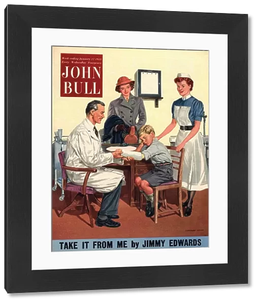 John Bull 1950s UK nurses broken arm children accidents injuries magazines medical