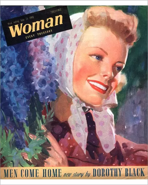 Woman 1943 1940s UK flowers magazines
