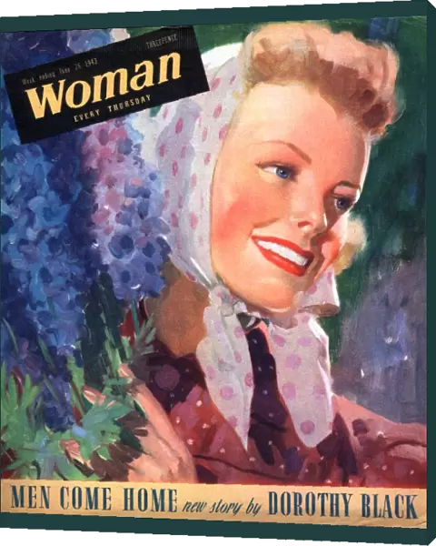 Woman 1943 1940s UK flowers magazines