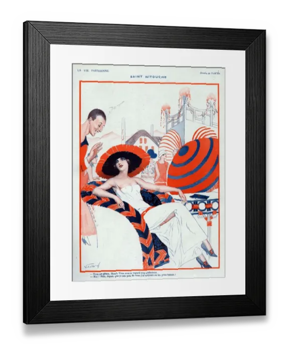 Framed Print : La Vie Parisienne 1923 1920s France Valdes illustrations womens hats cafes Framed Print : La Vie Parisienne 1923 1920s France Valdes illustrations womens hats cafes