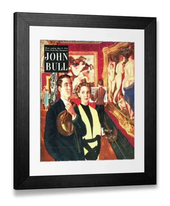 Framed Print : John Bull 1950s UK art museums art gallery galleries magazines Framed Print : John Bull 1950s UK art museums art gallery galleries magazines