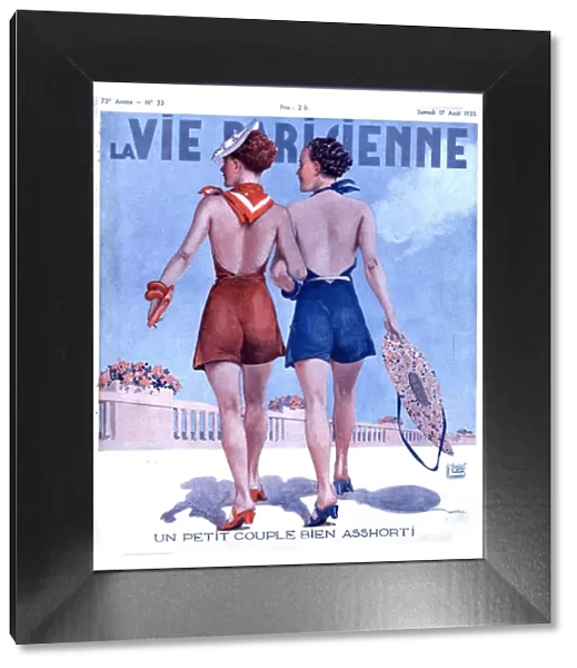 La Vie Parisienne 1935 1930s France magazines womens walking glamour swimwear bathing