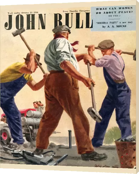 John Bull 1948 1940s UK navvies road builders workmen workman